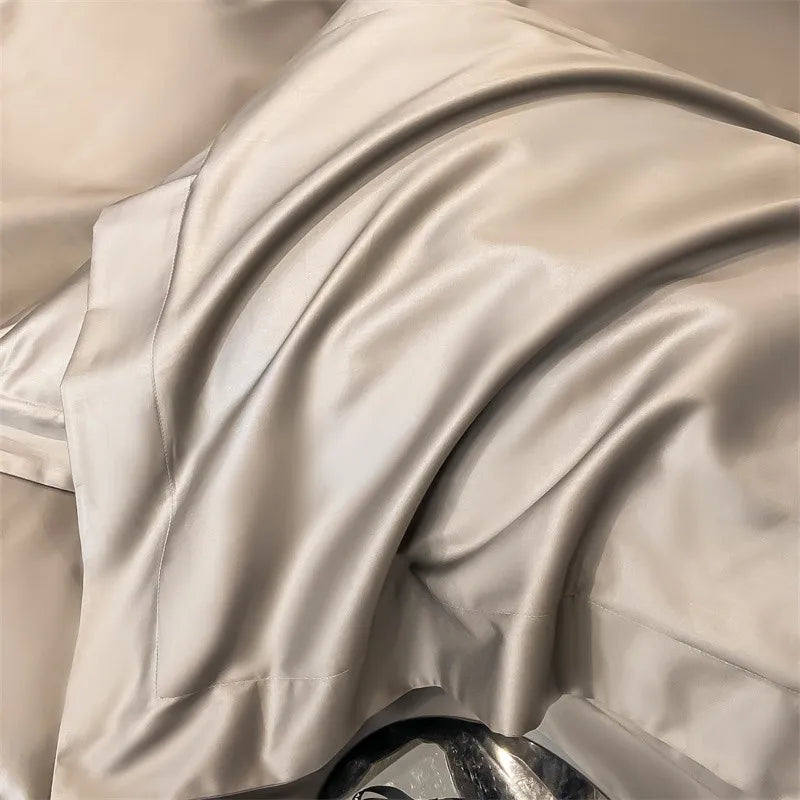 Blush pink 1000tc egyptian cotton satin duvet set bedroom bedding