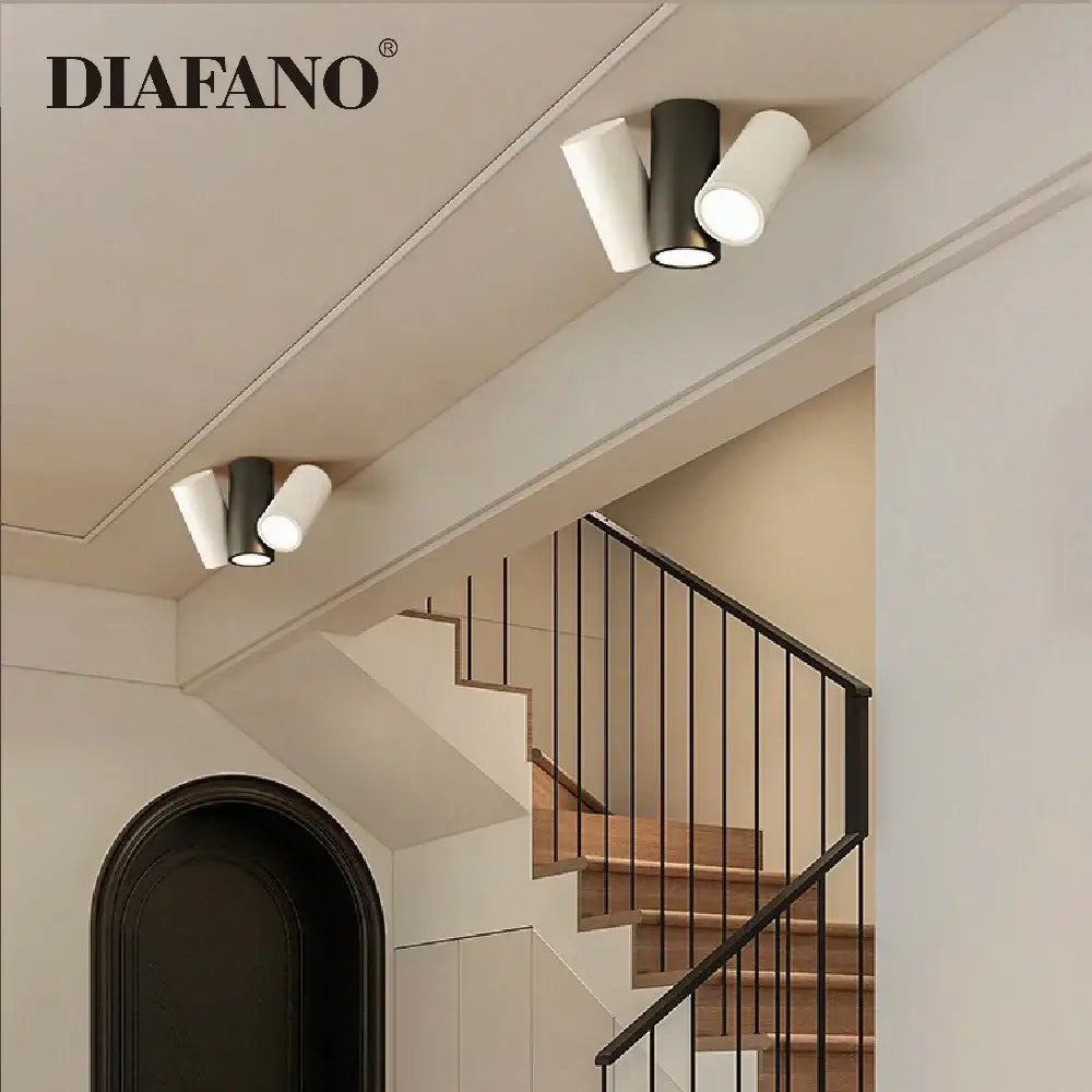 Modern white square dimmable ceiling spot light living room