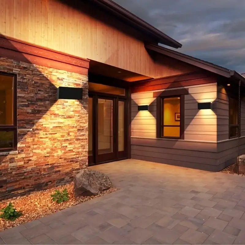Modern black minimalist 24w led wall light outdoor sconce