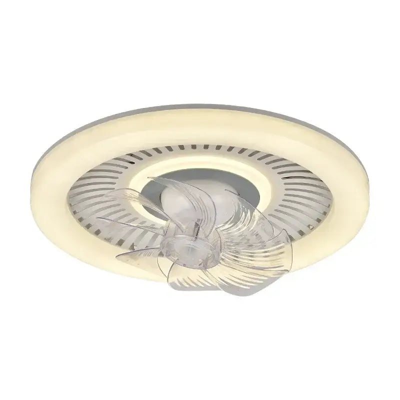 Modern white rotating air supply ceiling fan bedroom led light
