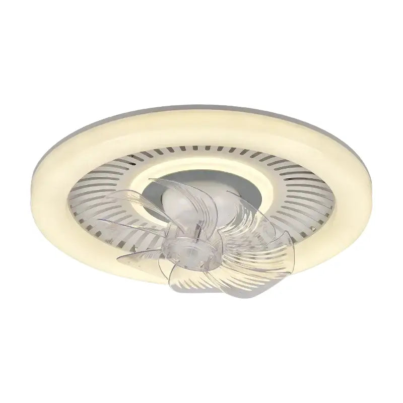 Modern white rotating air supply ceiling fan bedroom led light