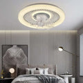 Modern white rotating air supply ceiling fan bedroom led light