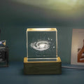 Decorbites 3d moon solar galaxy glass cube bedroom night light