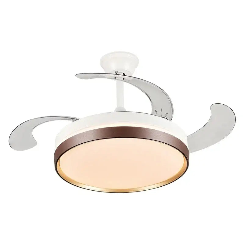 Modern black & white led ceiling fan with remote control bedroom