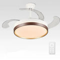 Modern black & white led ceiling fan with remote control bedroom