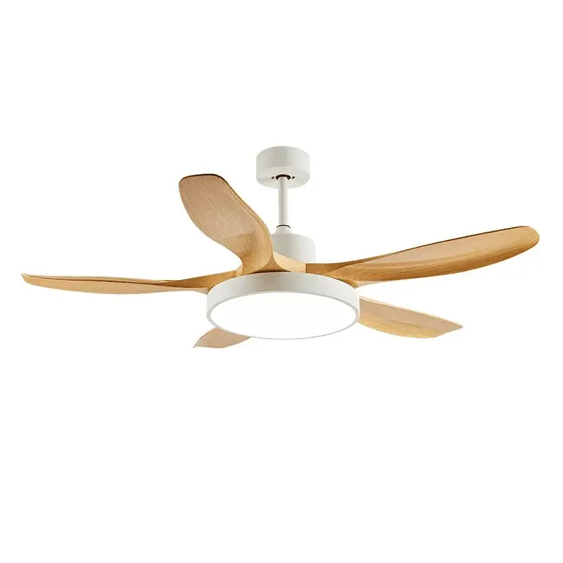 Modern light wood ceiling fan light with remote for living room