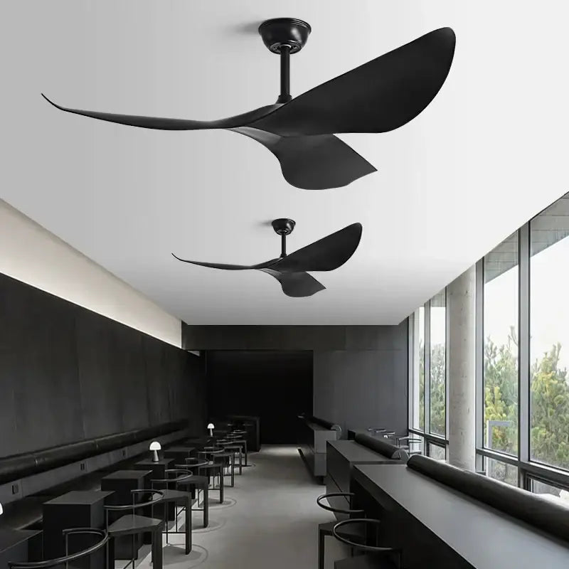 Modern bronze and black dc ceiling fan with remote control living room