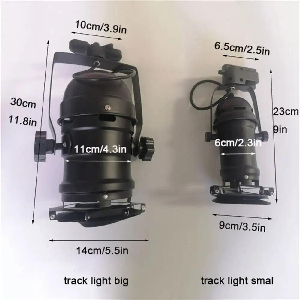 Industrial black & white cob led track light commercial spotlight