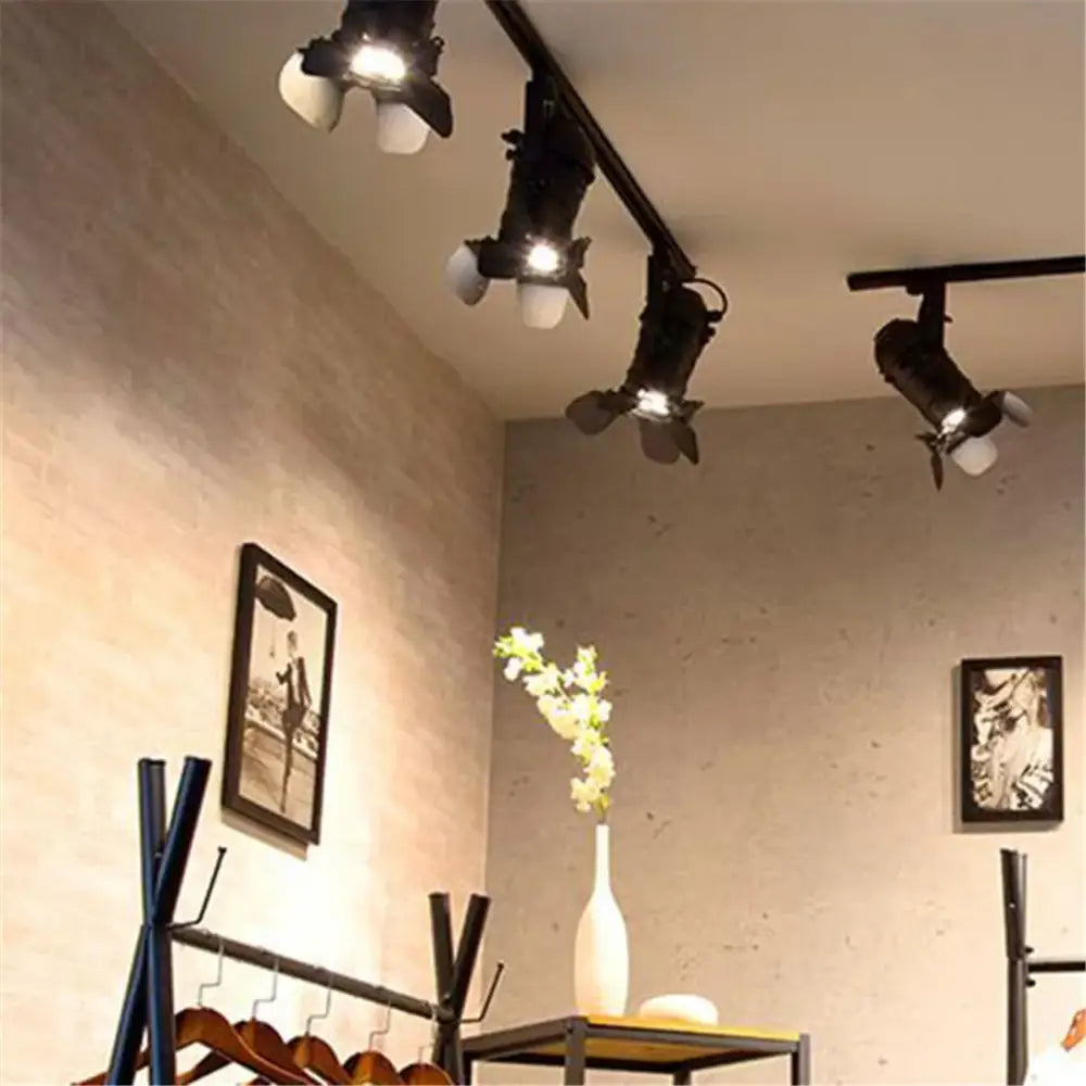 Industrial black & white cob led track light commercial spotlight