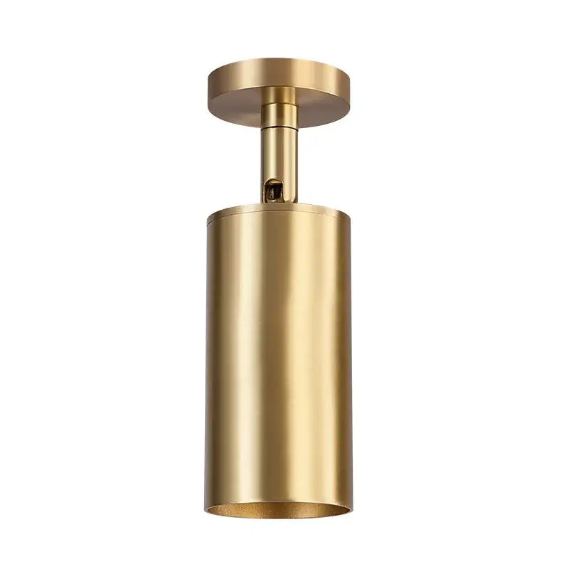 Modern brass cylindrical led ceiling track downlight kitchen light