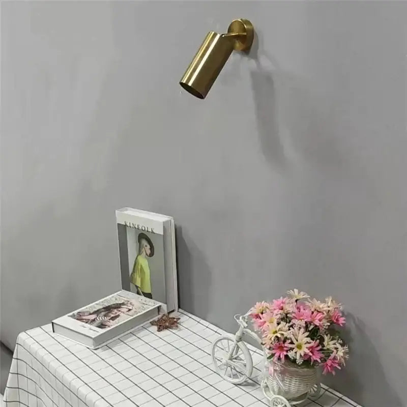 Modern brass cylindrical led ceiling track downlight kitchen light