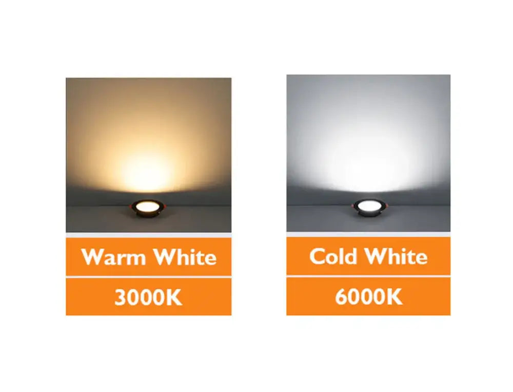 Modern black 5w led downlight living room recessed ceiling light