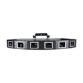 Black octagonal rgb scanning laser projector dance floor party light