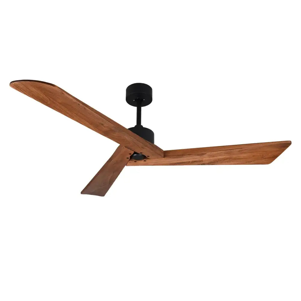 Minimalist off white wood ceiling fan remote control living room
