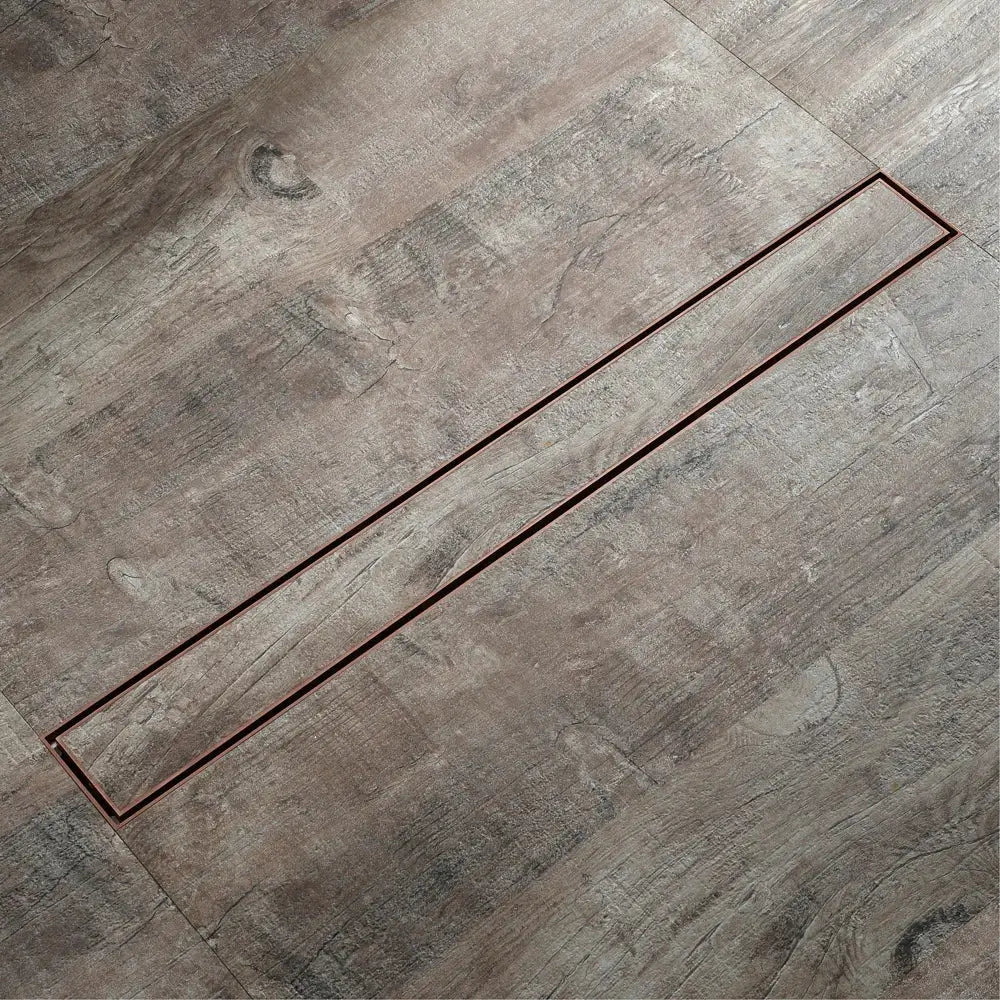 Modern 60cm rose gold bathroom floor drain with deodorant conceal
