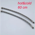 60cm stainless steel braided plumbing hose pair kitchen supply lines