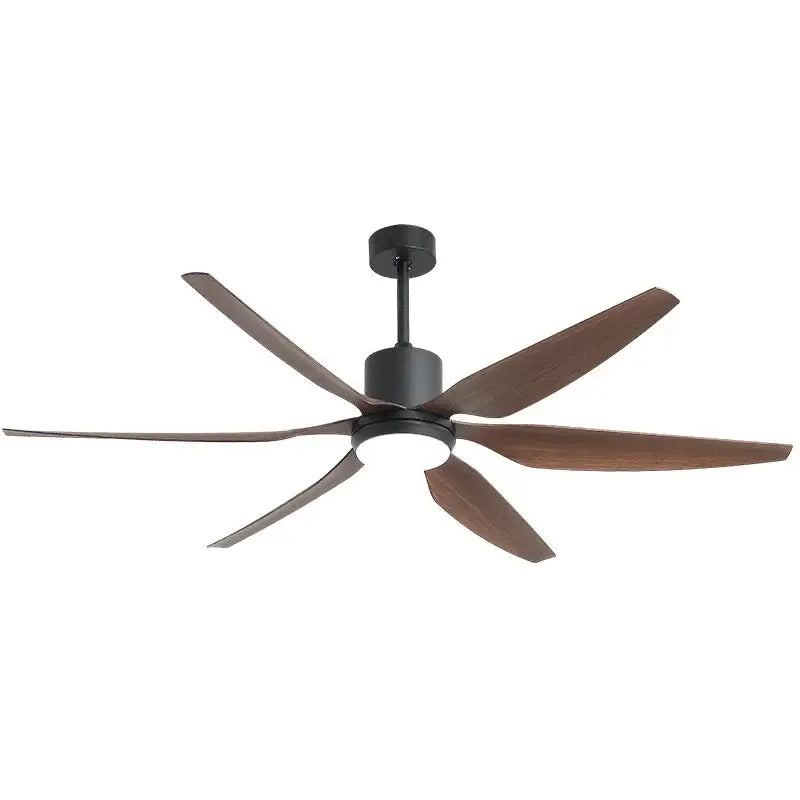 Modern black and dark wood ceiling fan with light and remote bedroom