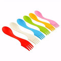 Multicolor 6pcs outdoor spork set – kitchen picnic utensils