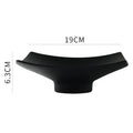 Modern matte black pedestal ceramic dining plate dining room