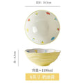 Floral hand-painted ceramic ramen bowl – dining room noodle bowl
