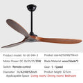 Industrial gray wood dc ceiling fan with remote control for living room
