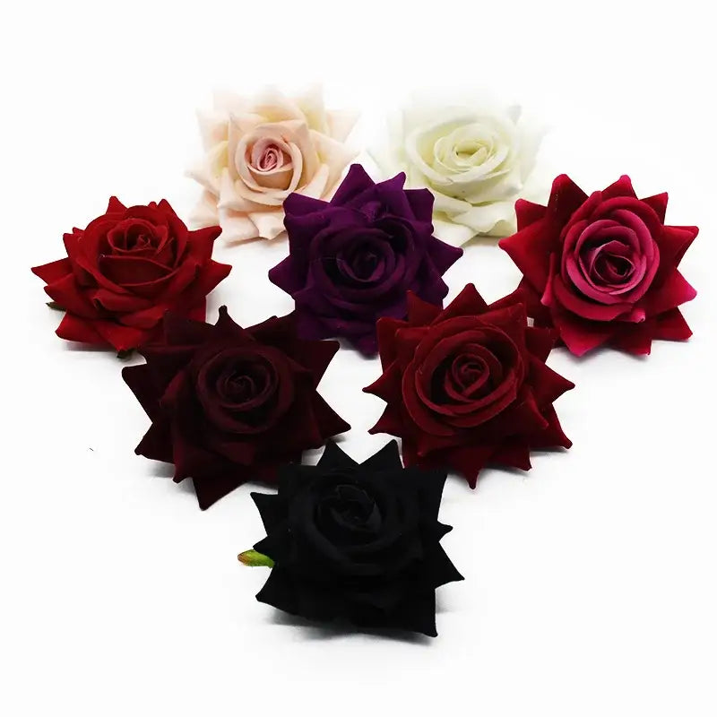 Elegant multi color 7cm rose heads wedding and home decor