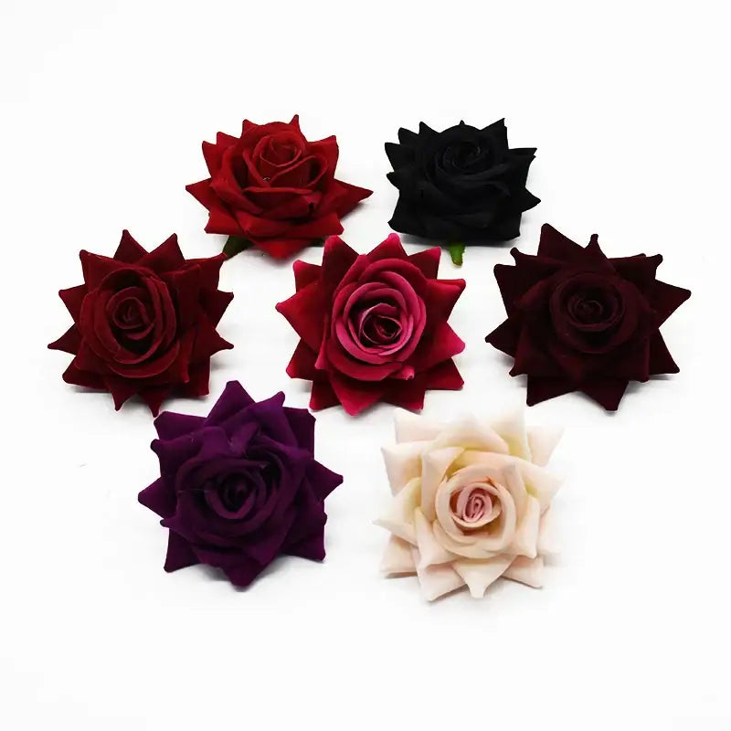 Elegant multi color 7cm rose heads wedding and home decor