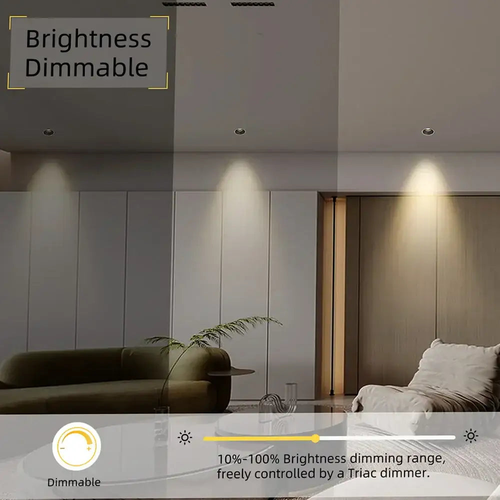 Modern black & gold cri97 led downlight bedroom spot light