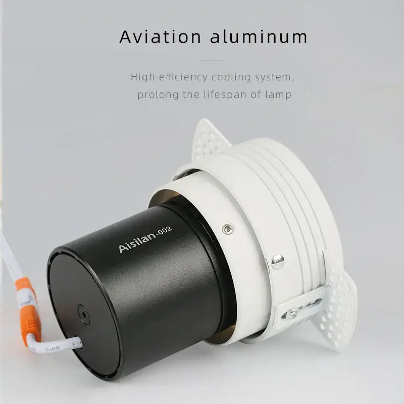 Modern black & gold cri97 led downlight bedroom spot light
