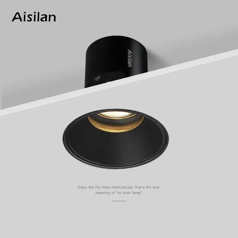 Modern black & gold cri97 led downlight bedroom spot light