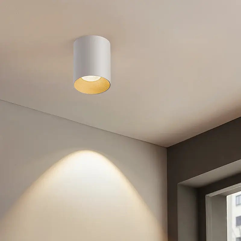Matte gray aluminum ceiling downlight for bedroom corridor