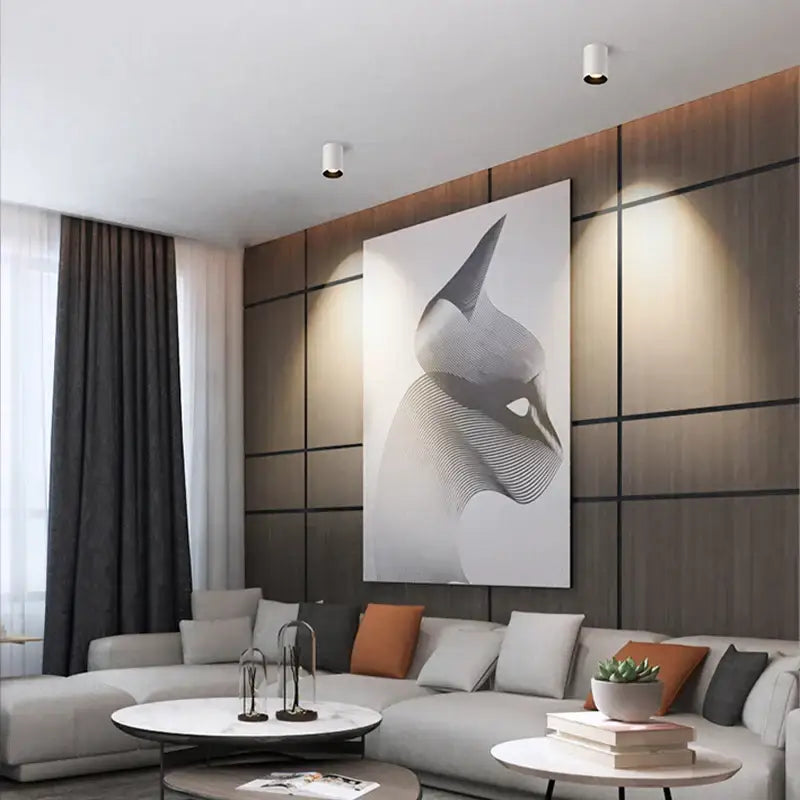 Matte gray aluminum ceiling downlight for bedroom corridor