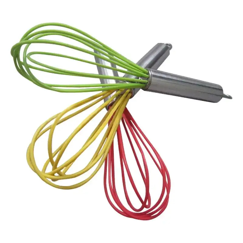 Colorful stainless steel silicone whisk mixer kitchen baking tool