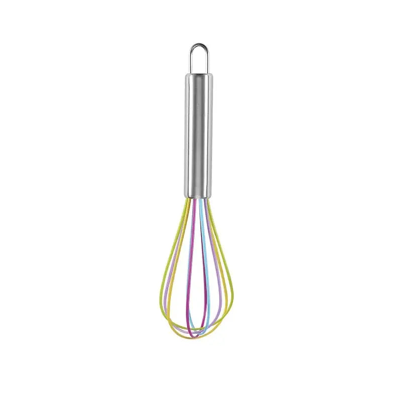 Colorful stainless steel silicone whisk mixer kitchen baking tool