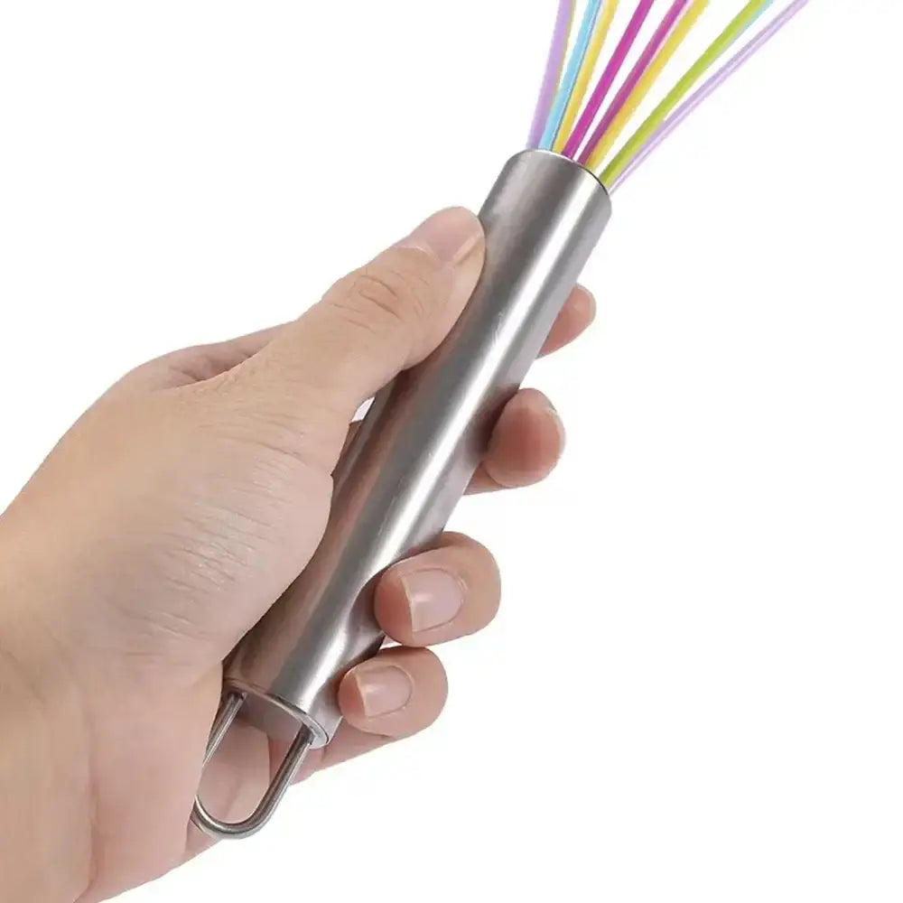 Colorful stainless steel silicone whisk mixer kitchen baking tool