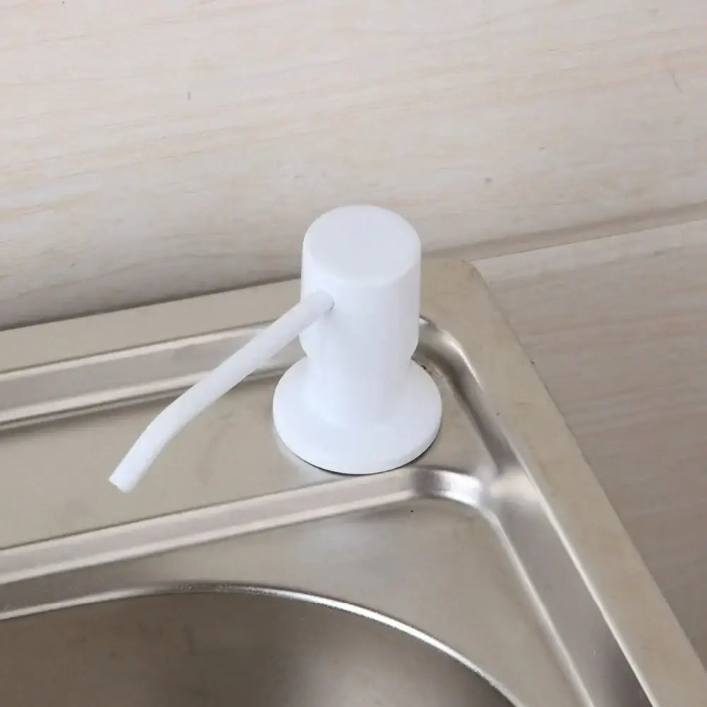 Modern black abs white soap dispenser for kitchen sink