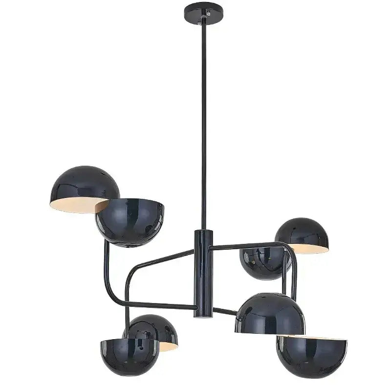 Modern black spherical art chandelier pendant for living room