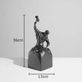 Abstract sculpting oneself character statue black & white living room decor
