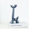 Modern metallic ceramic balloon dog living room sculpture