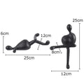 Minimalist black abstract characters resin statues living room decor