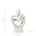 Modern white & gray abstract dancer figure resin – living room decor