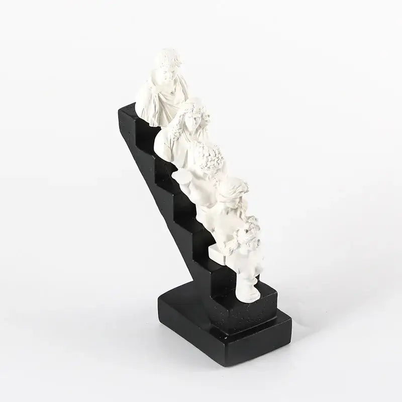 Abstract david statue sculpture white marble living room home decor