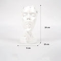Abstract black and gold mask silence face figurine living room decor