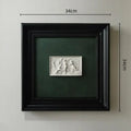 Modern white and black abstract figure relief sculpture living room art