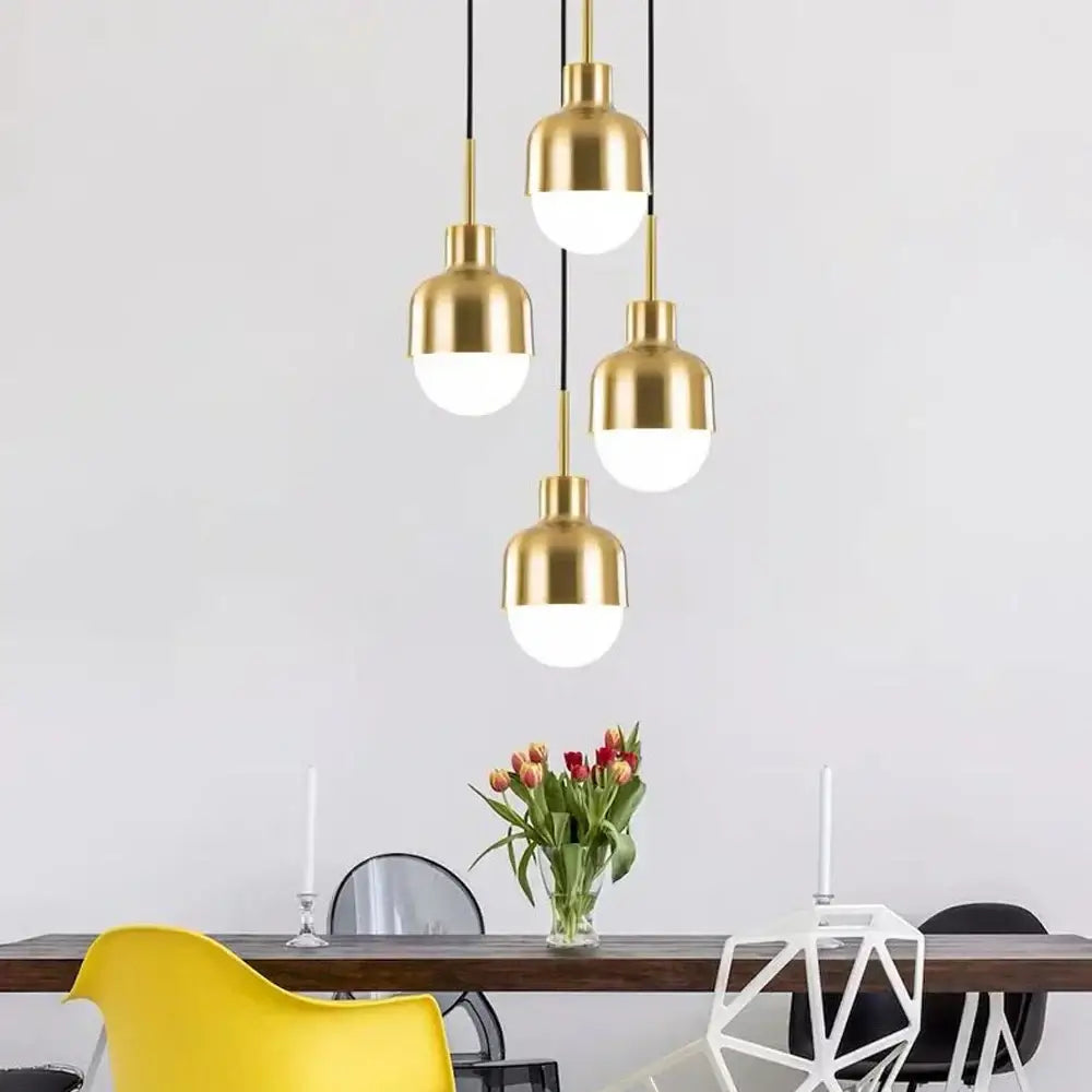 Modern gold ball pendant light dining room set of 3