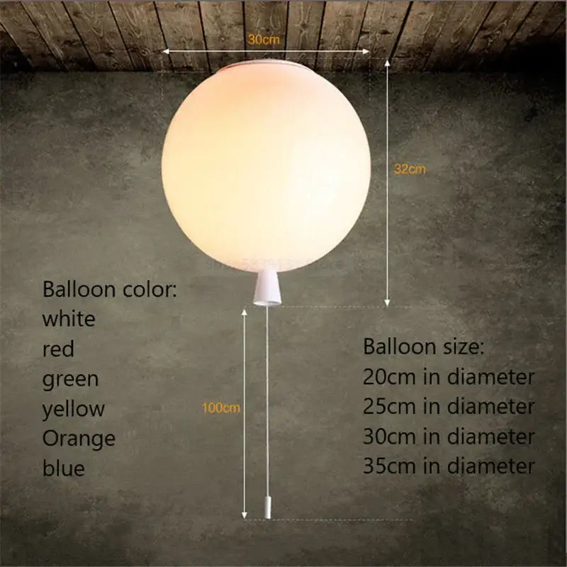 Vibrant acrylic balloon ceiling lights for bedroom or living room