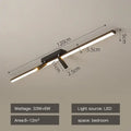 Modern minimalist black strip led chandelier with gold spotlights dining room