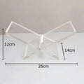 Modern acrylic bookshelf with marble base living room magazine holder