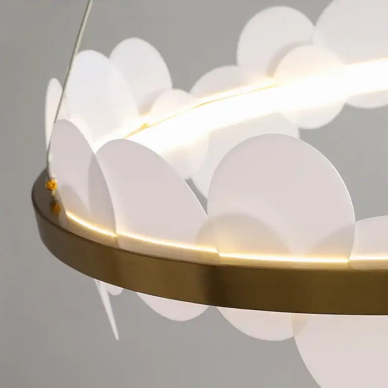 Modern gold acrylic ceiling chandelier for dining room cloud light