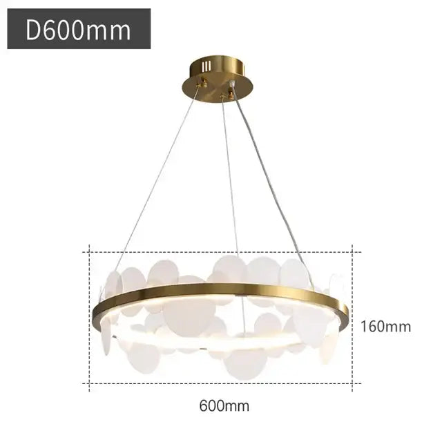 Modern gold acrylic ceiling chandelier for dining room cloud light